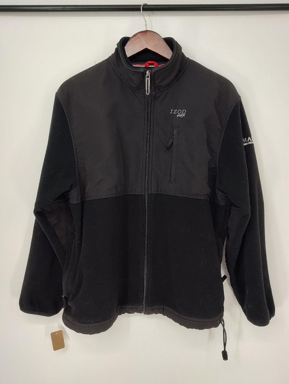 Izod PerformX Black Men’s Performance Full-Zip Jacket Size Large